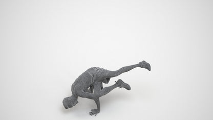 scanned 3D man sport, photogrammetry people for Enscape and V-Ray, wireframe three-quarter view