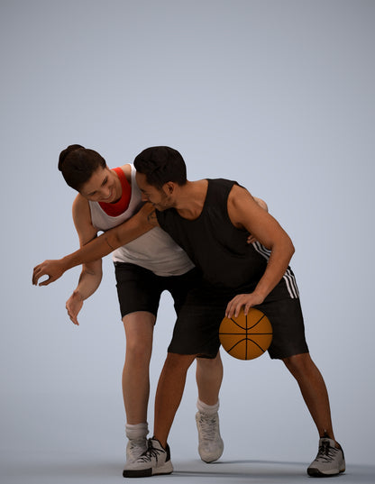 3D scanned man sport, photorealistic archviz people for Enscape and SketchUp