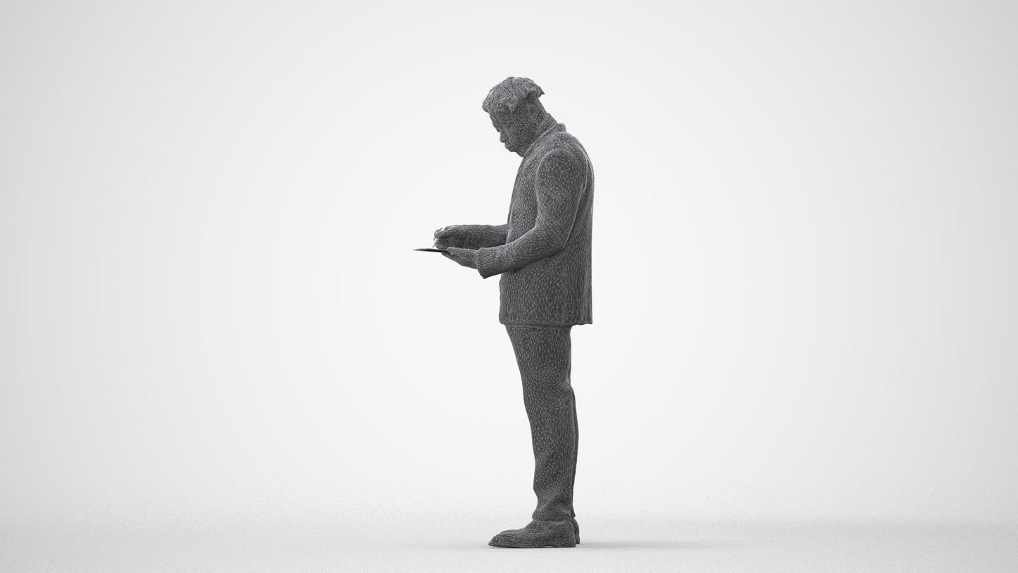 realistic 3D man business, scanned archviz people for Blender and 3ds Max, square thumbnail