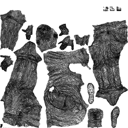 realistic 3D people man casual cycling, render-ready for V-Ray and Corona, FBX OBJ, wireframe top-down view