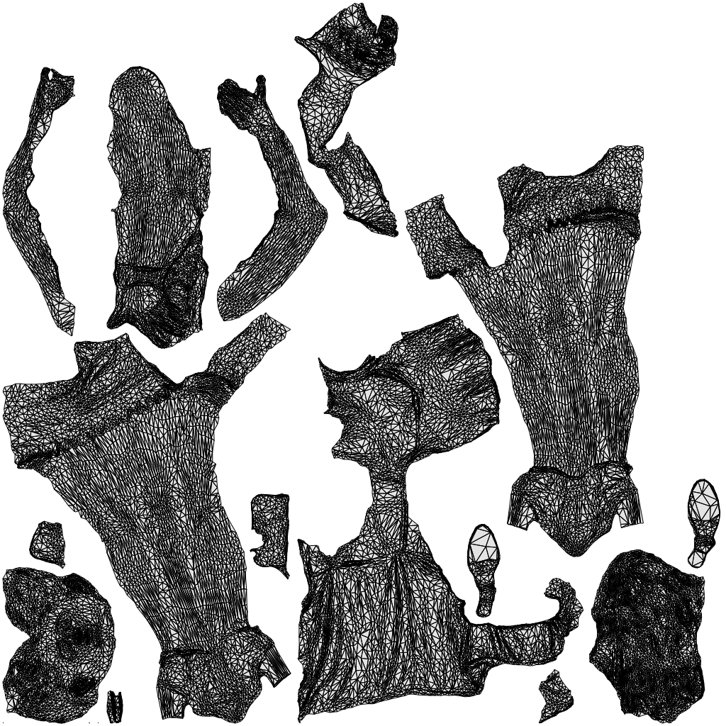 3D people model girl casual standing, scanned human for 3ds Max rendering, wireframe top-down view