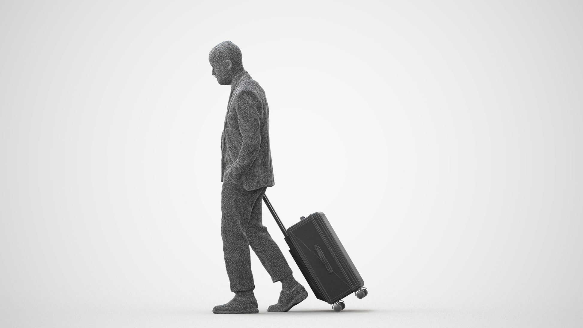realistic 3D people man business, render-ready for V-Ray and Corona, FBX OBJ, square thumbnail
