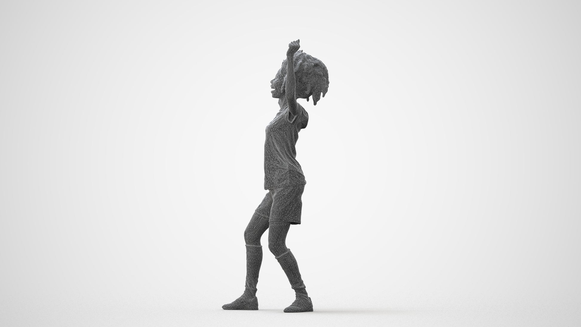 realistic 3D people woman sport, render-ready for V-Ray and Corona, FBX OBJ, square thumbnail