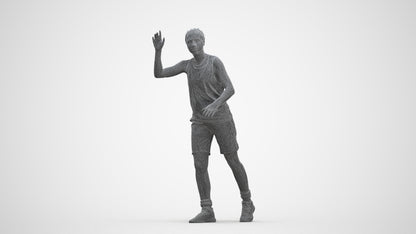realistic 3D woman sport, scanned archviz people for Blender and 3ds Max, three-quarter front view render