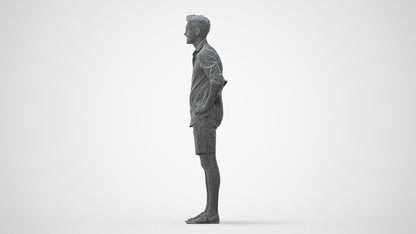 3D scanned man standing casual, photorealistic archviz people for Enscape and SketchUp, square thumbnail