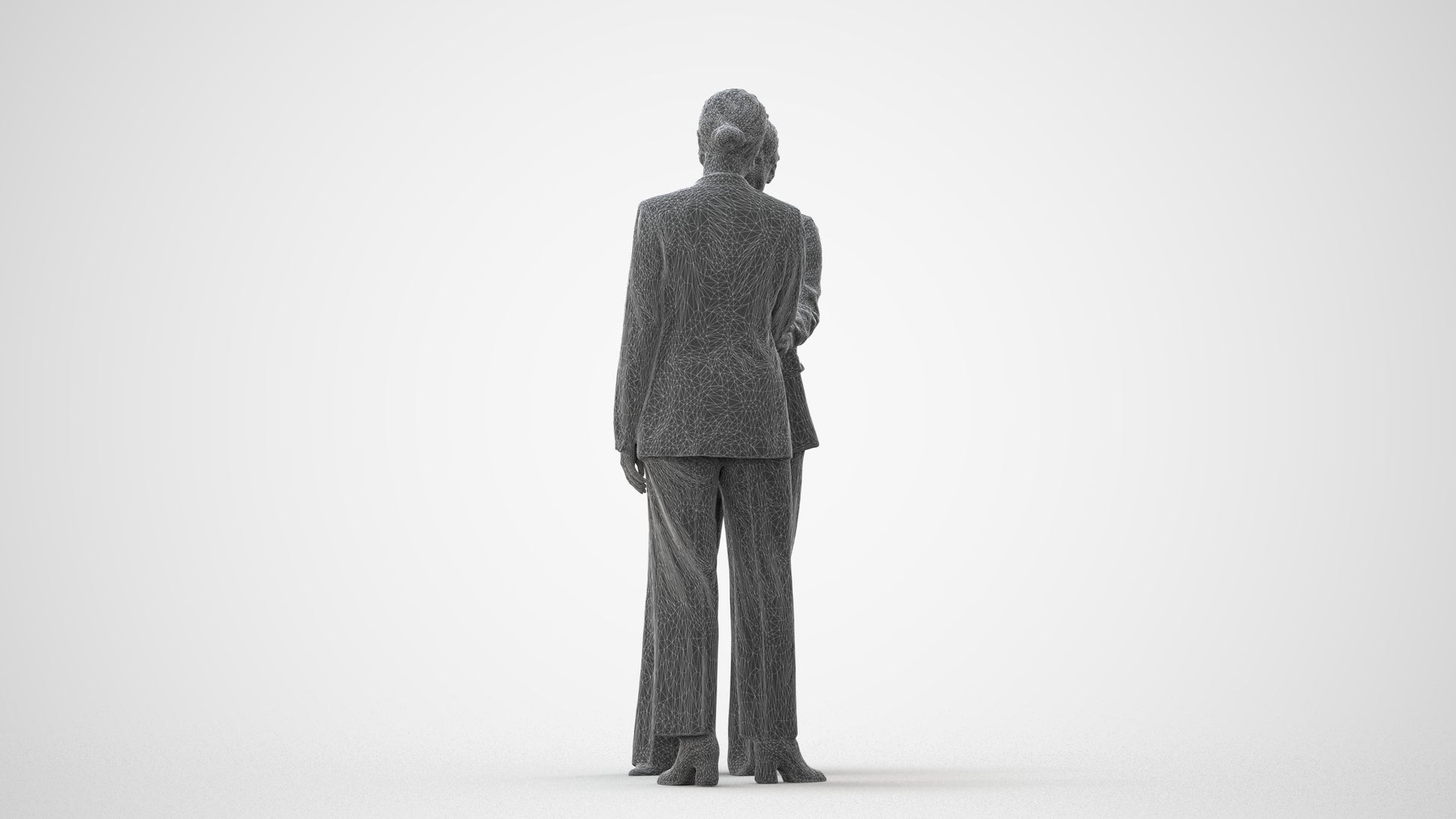 realistic 3D woman business, scanned archviz people for Blender and 3ds Max, square thumbnail