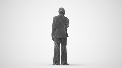 realistic 3D woman business, scanned archviz people for Blender and 3ds Max, square thumbnail