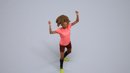 realistic 3D people woman sport, render-ready for V-Ray and Corona, FBX OBJ, back view render