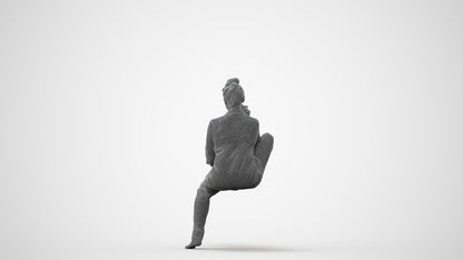 3D human model girl kids, photogrammetry scanned person for archviz, square thumbnail
