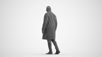 3D human model man medical, photogrammetry scanned person for archviz, wireframe front view