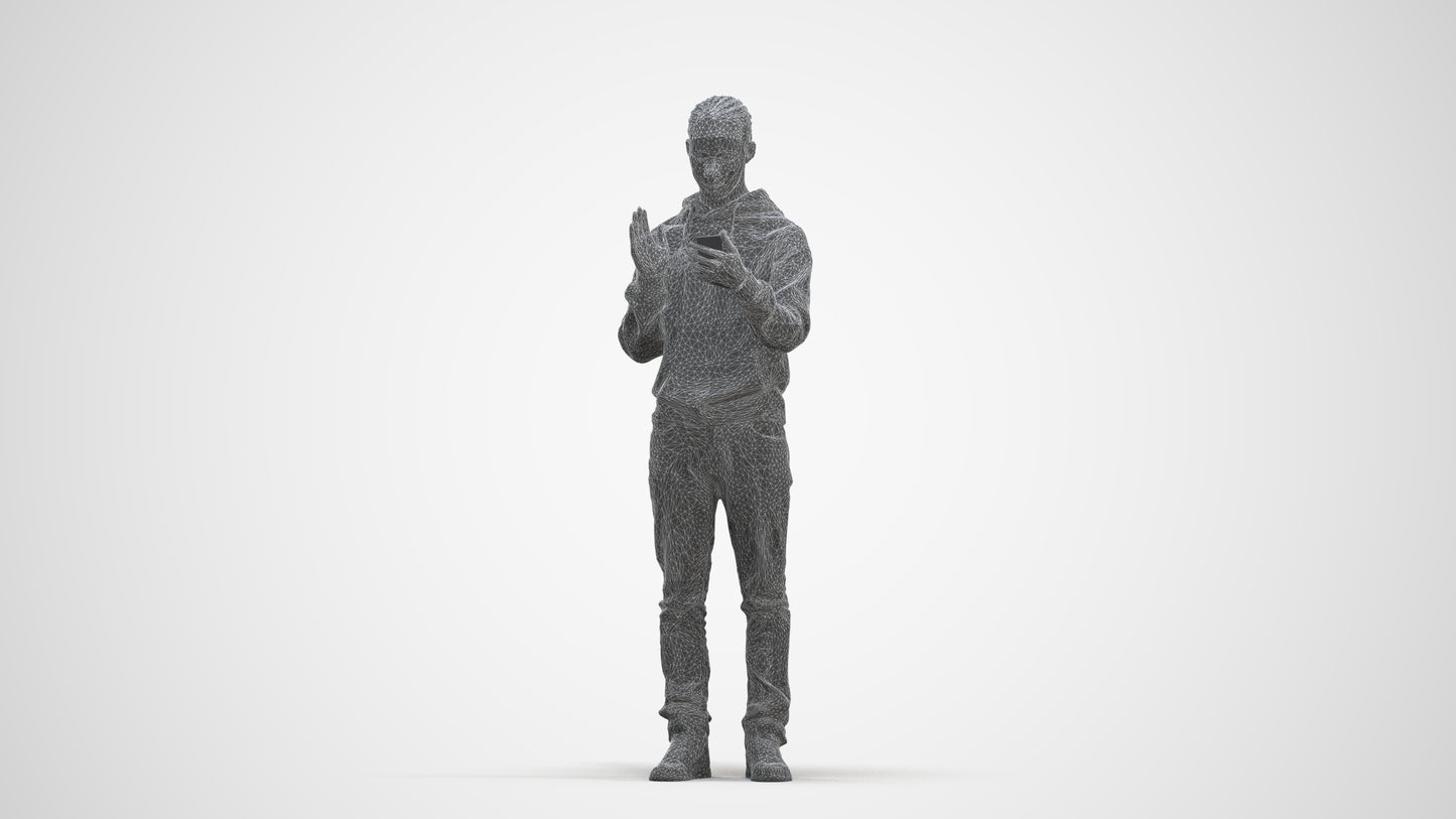 realistic 3D people boy casual kids, render-ready for V-Ray and Corona, FBX OBJ, three-quarter front view render