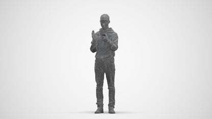 realistic 3D people boy casual kids, render-ready for V-Ray and Corona, FBX OBJ, three-quarter front view render