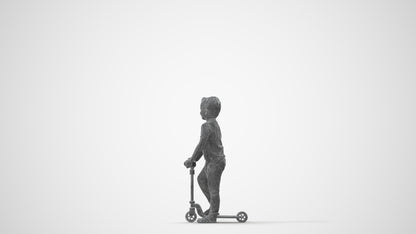 3D people model boy casual kids, scanned human for 3ds Max rendering, square thumbnail