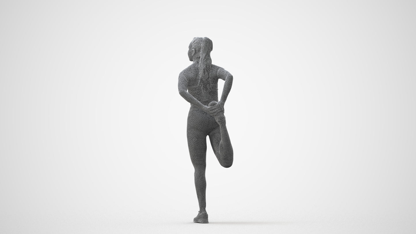 realistic 3D woman sport, scanned archviz people for Blender and 3ds Max, square thumbnail