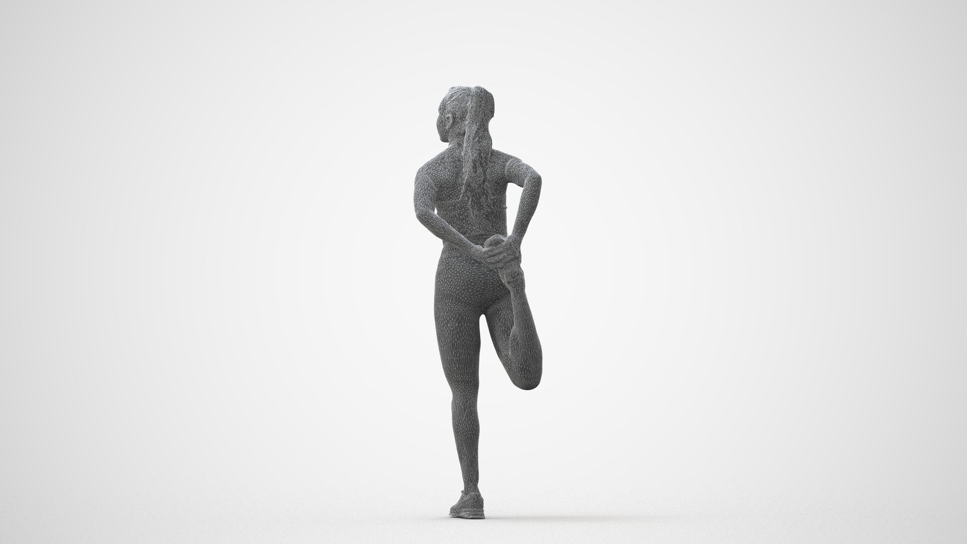 realistic 3D woman sport, scanned archviz people for Blender and 3ds Max, square thumbnail
