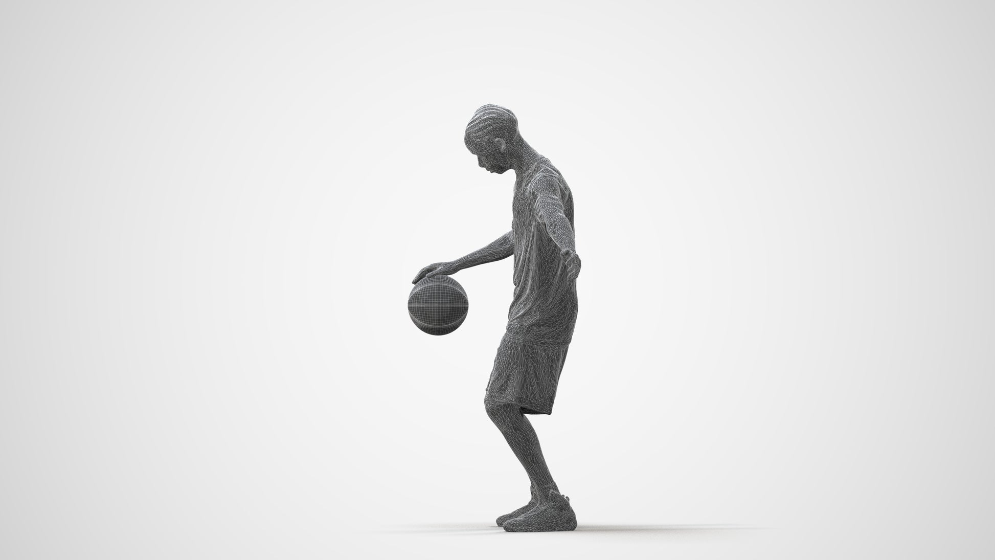 3D people model boy sport, scanned human for 3ds Max rendering, square thumbnail