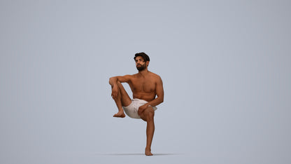realistic 3D people man pool, render-ready for V-Ray and Corona, FBX OBJ, top-down view render