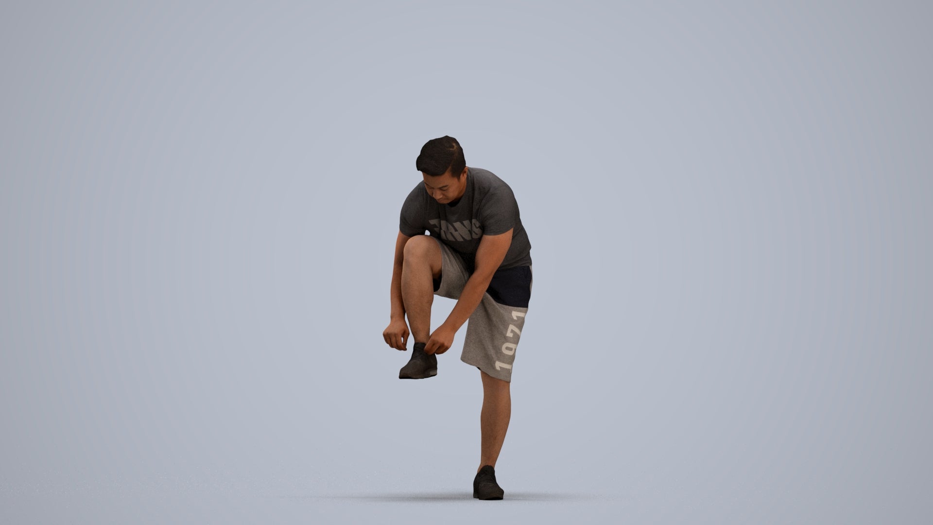 realistic 3D human man sport, archviz people FBX OBJ for Blender, standing pose render