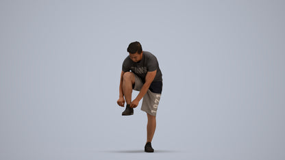realistic 3D human man sport, archviz people FBX OBJ for Blender, standing pose render