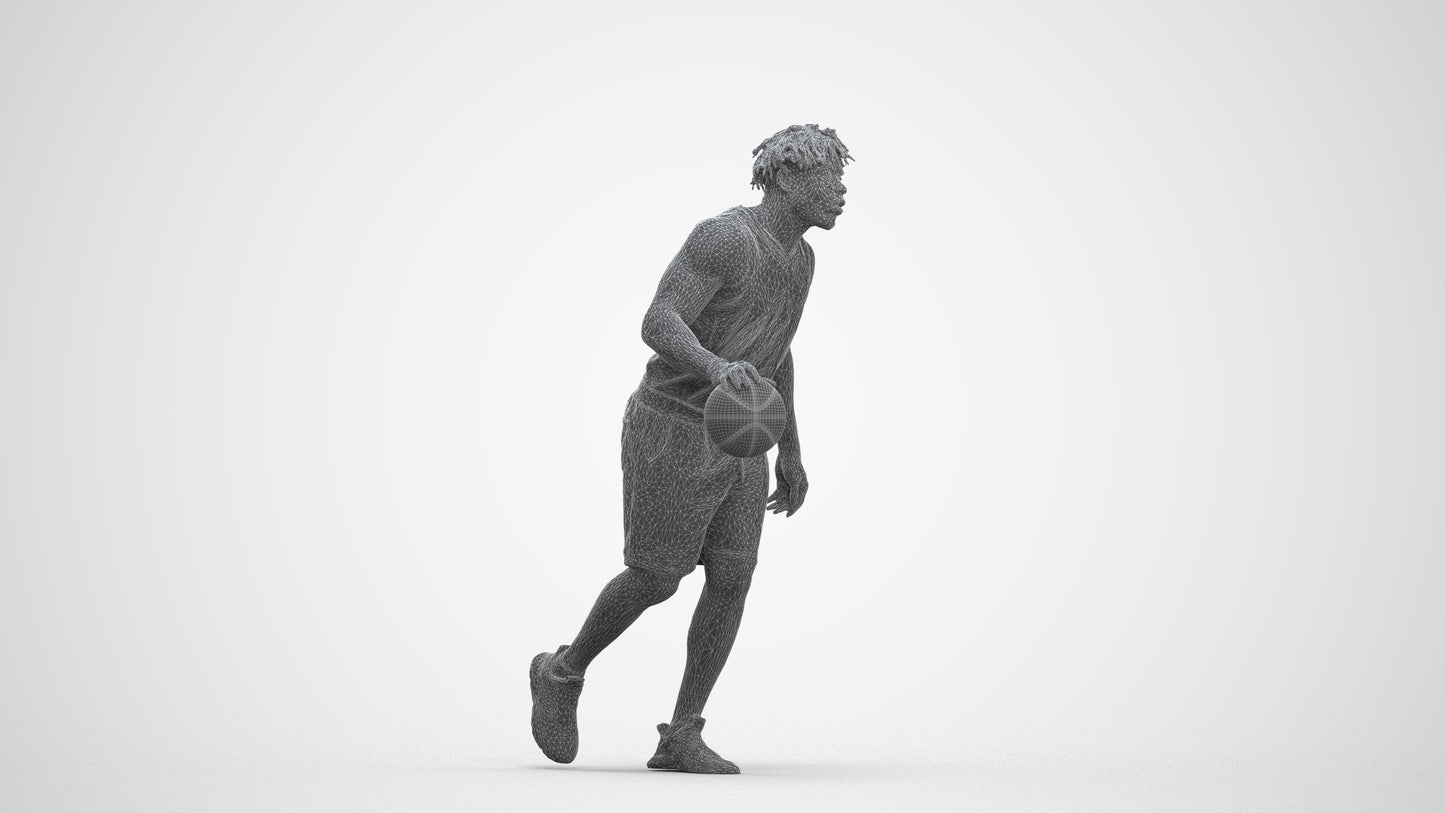 3D scanned man sport, photorealistic archviz people for Enscape and SketchUp, three-quarter front view render