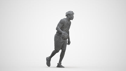 3D scanned man sport, photorealistic archviz people for Enscape and SketchUp, three-quarter front view render