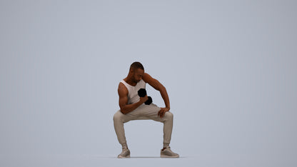 realistic 3D human man casual sport, archviz people FBX OBJ for Blender, top-down view render