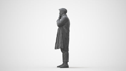 3D human model man casual standing, photogrammetry scanned person for archviz, square thumbnail