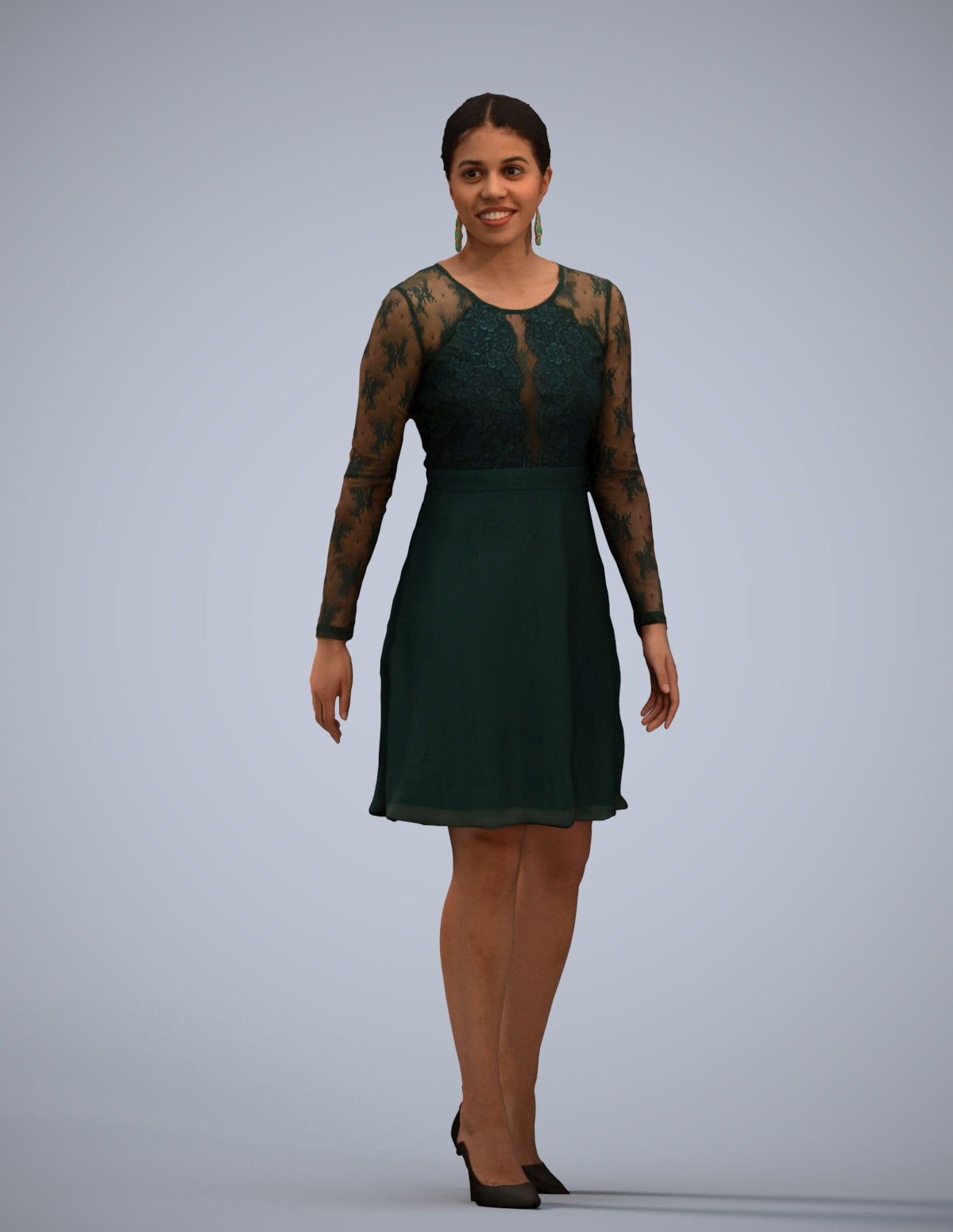 realistic 3D human woman formal formalaffairs, archviz people FBX OBJ for Blender