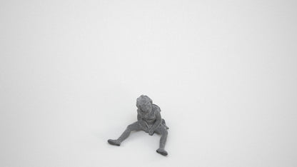 realistic 3D girl kids, scanned archviz people for Blender and 3ds Max, wireframe three-quarter view
