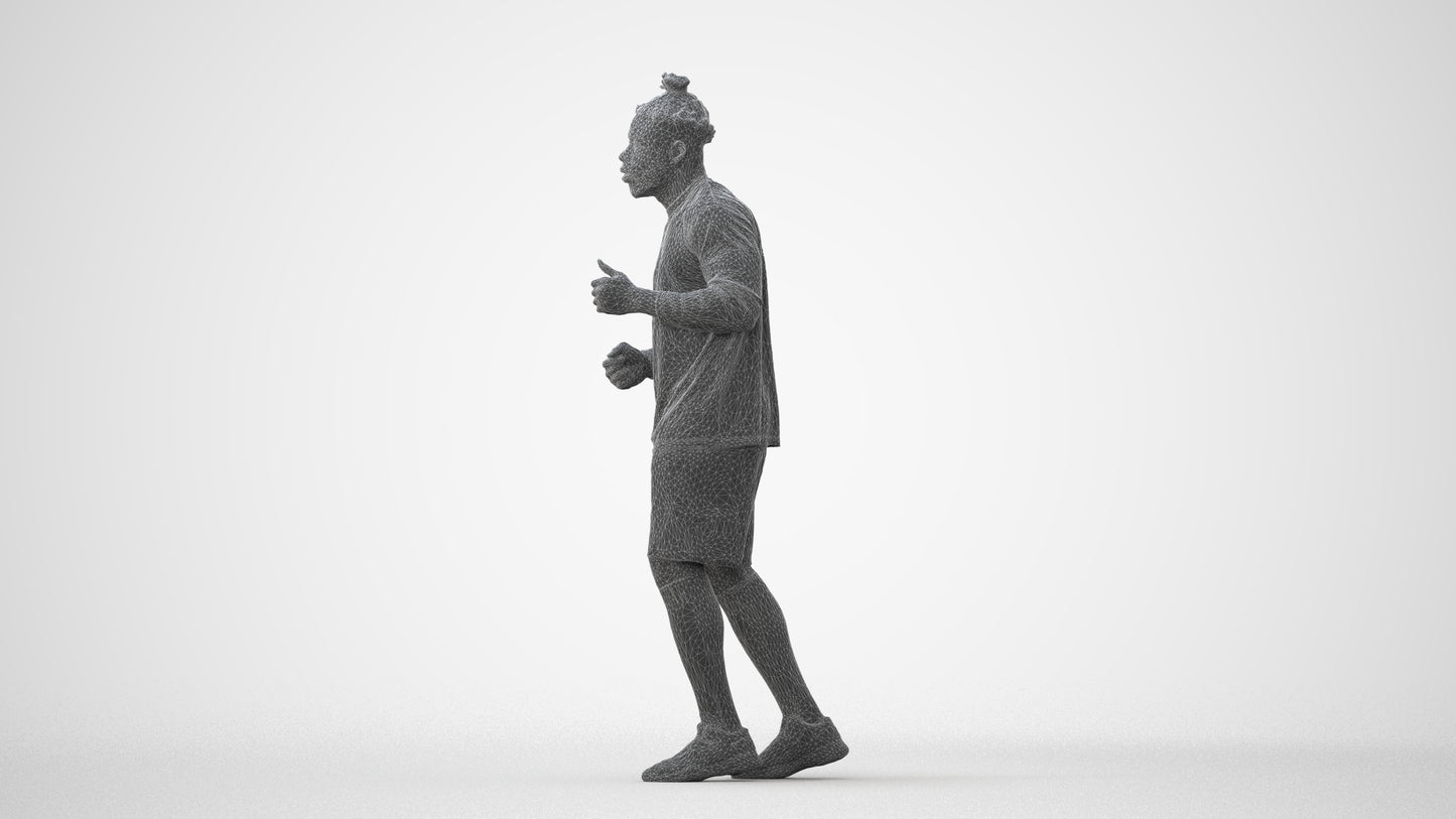 scanned 3D man sport, photogrammetry people for Enscape and V-Ray, square thumbnail