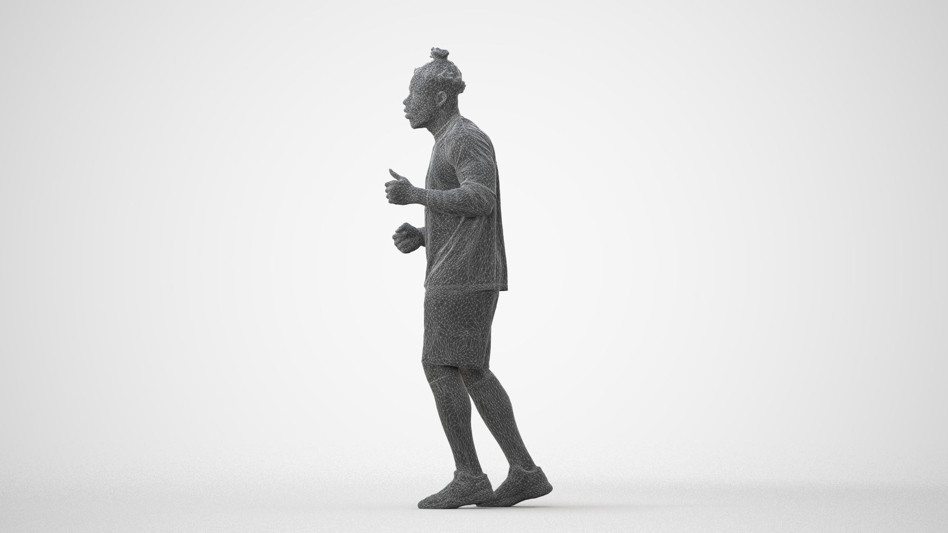 scanned 3D man sport, photogrammetry people for Enscape and V-Ray, square thumbnail