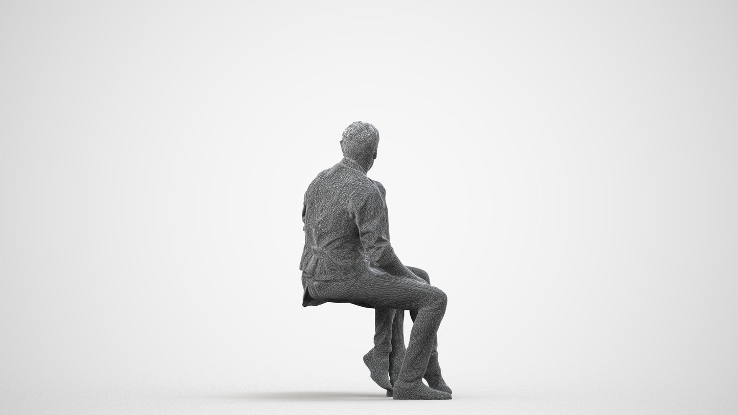 realistic 3D human woman casual couple, archviz people FBX OBJ for Blender, wireframe side view