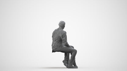 realistic 3D human woman casual couple, archviz people FBX OBJ for Blender, wireframe side view