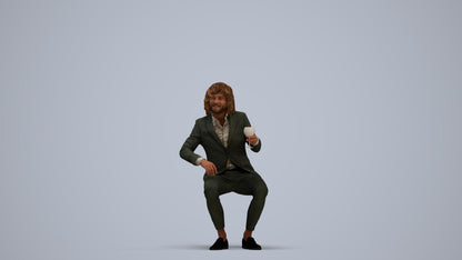 scanned 3D man business, photogrammetry people for Enscape and V-Ray, standing pose render
