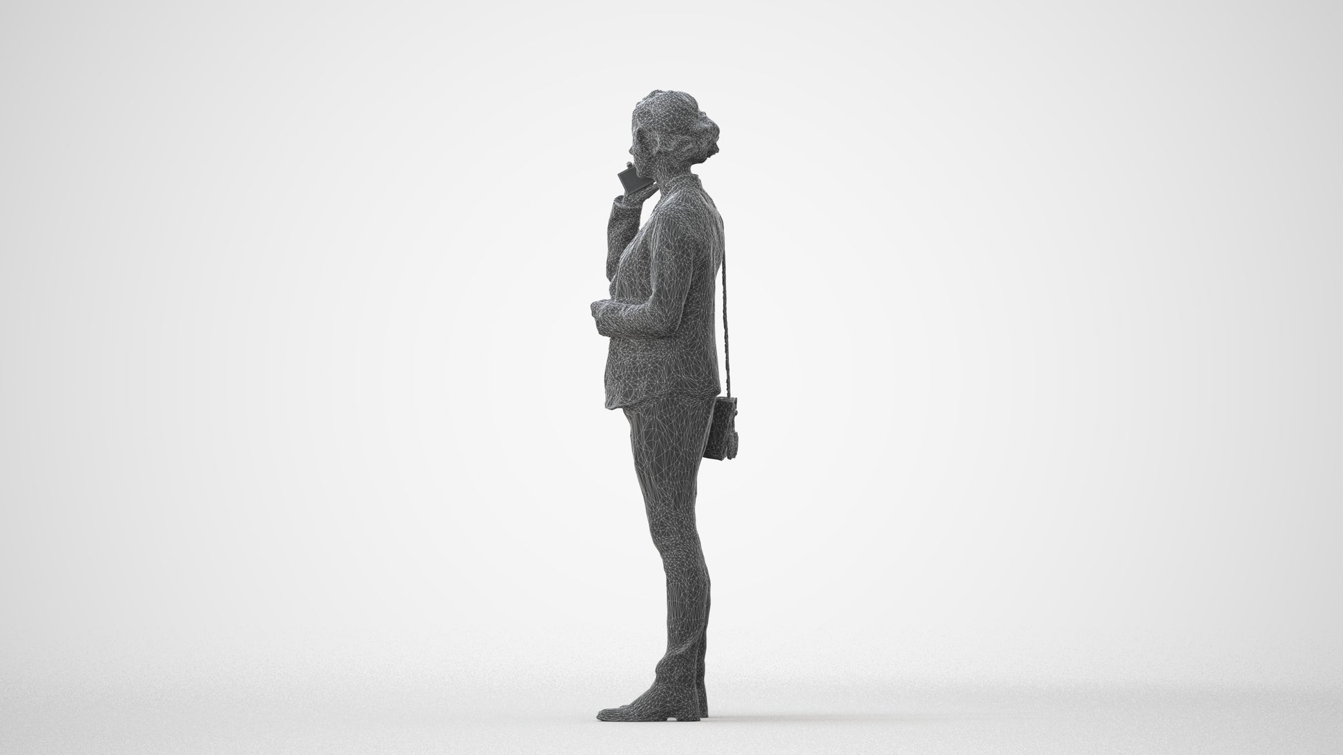 scanned 3D woman business, photogrammetry people for Enscape and V-Ray, square thumbnail