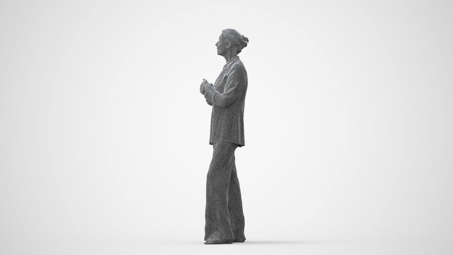 realistic 3D people senior woman business, render-ready for V-Ray and Corona, FBX OBJ, square thumbnail