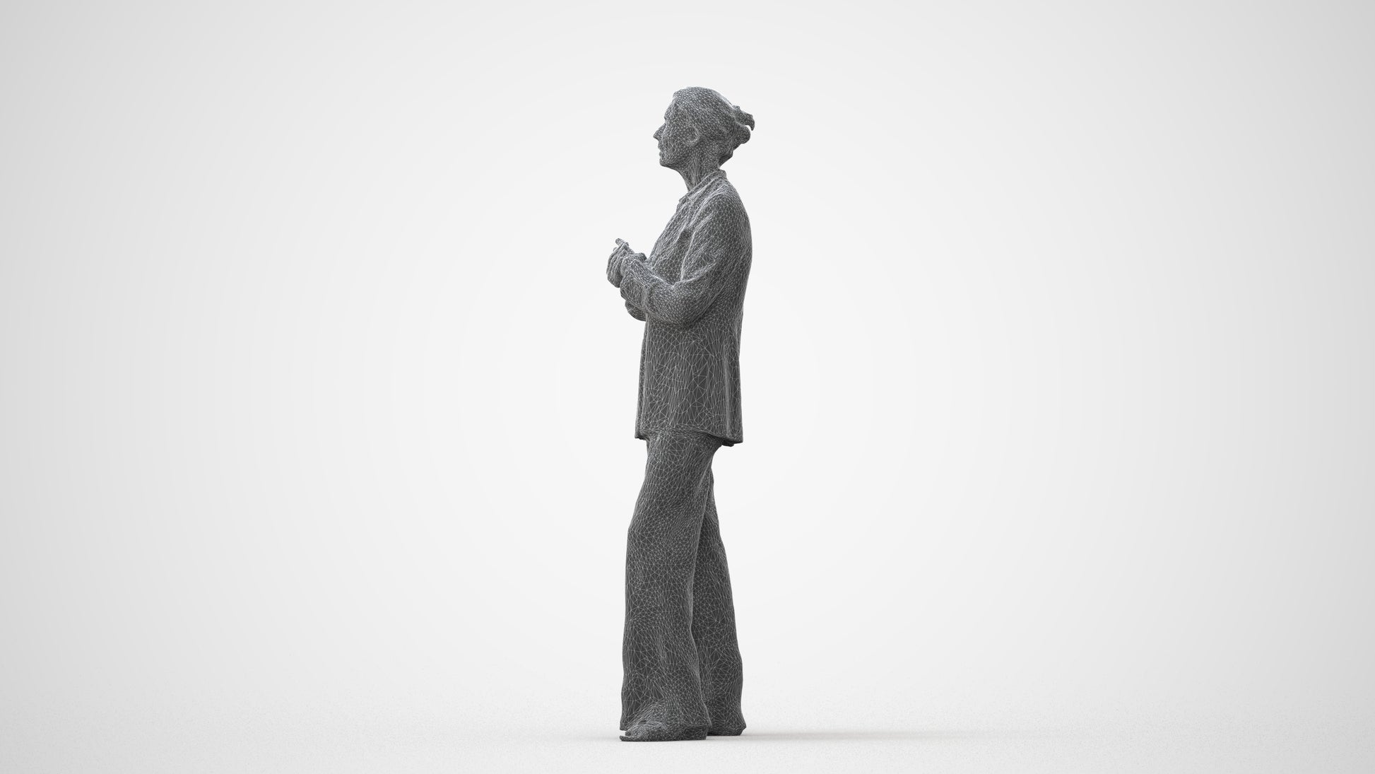 realistic 3D people senior woman business, render-ready for V-Ray and Corona, FBX OBJ, square thumbnail