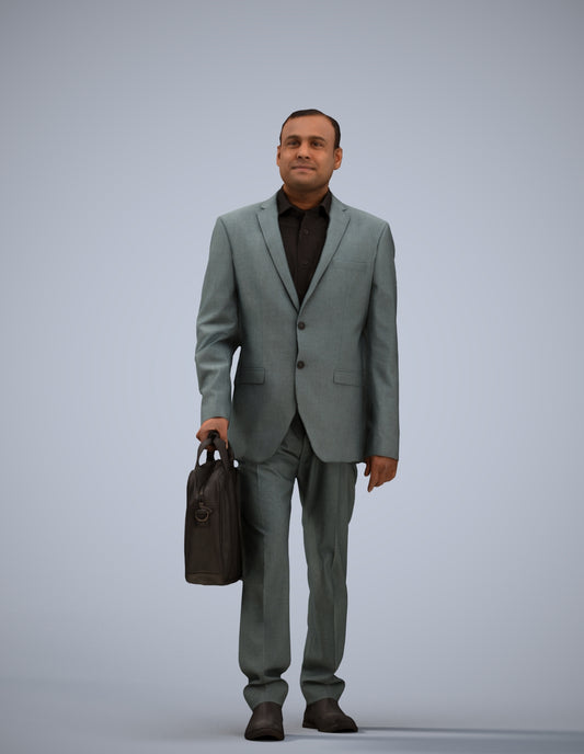 realistic 3D human man business, archviz people FBX OBJ for Blender