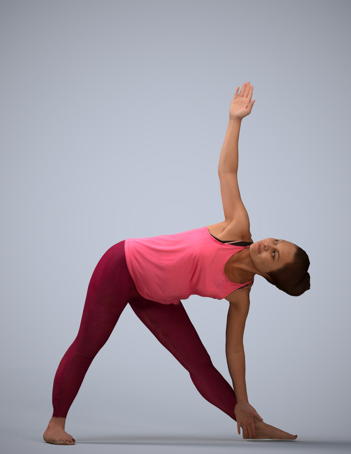 realistic 3D human woman sport, archviz people FBX OBJ for Blender