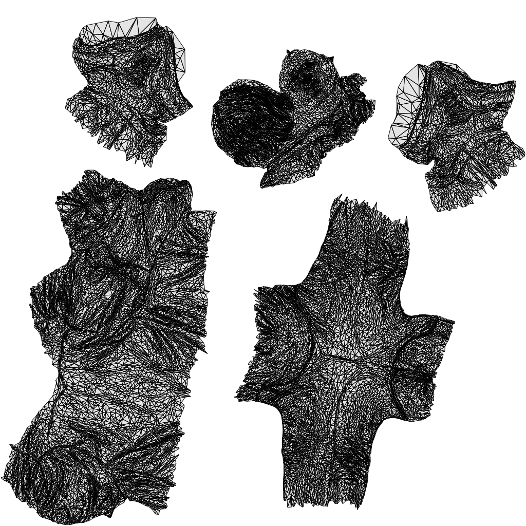 3D people model man casual standing, scanned human for 3ds Max rendering, wireframe top-down view
