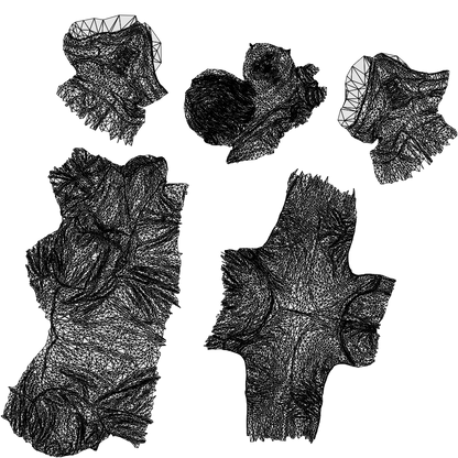 3D people model man casual standing, scanned human for 3ds Max rendering, wireframe top-down view