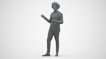 realistic 3D man business, scanned archviz people for Blender and 3ds Max, three-quarter front view render