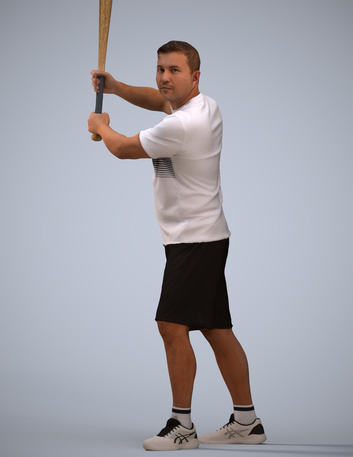 3D scanned man sport, photorealistic archviz people for Enscape and SketchUp