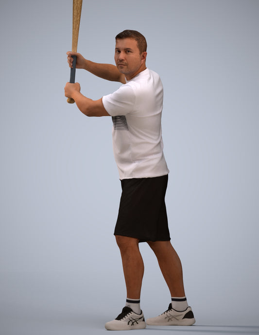 3D scanned man sport, photorealistic archviz people for Enscape and SketchUp