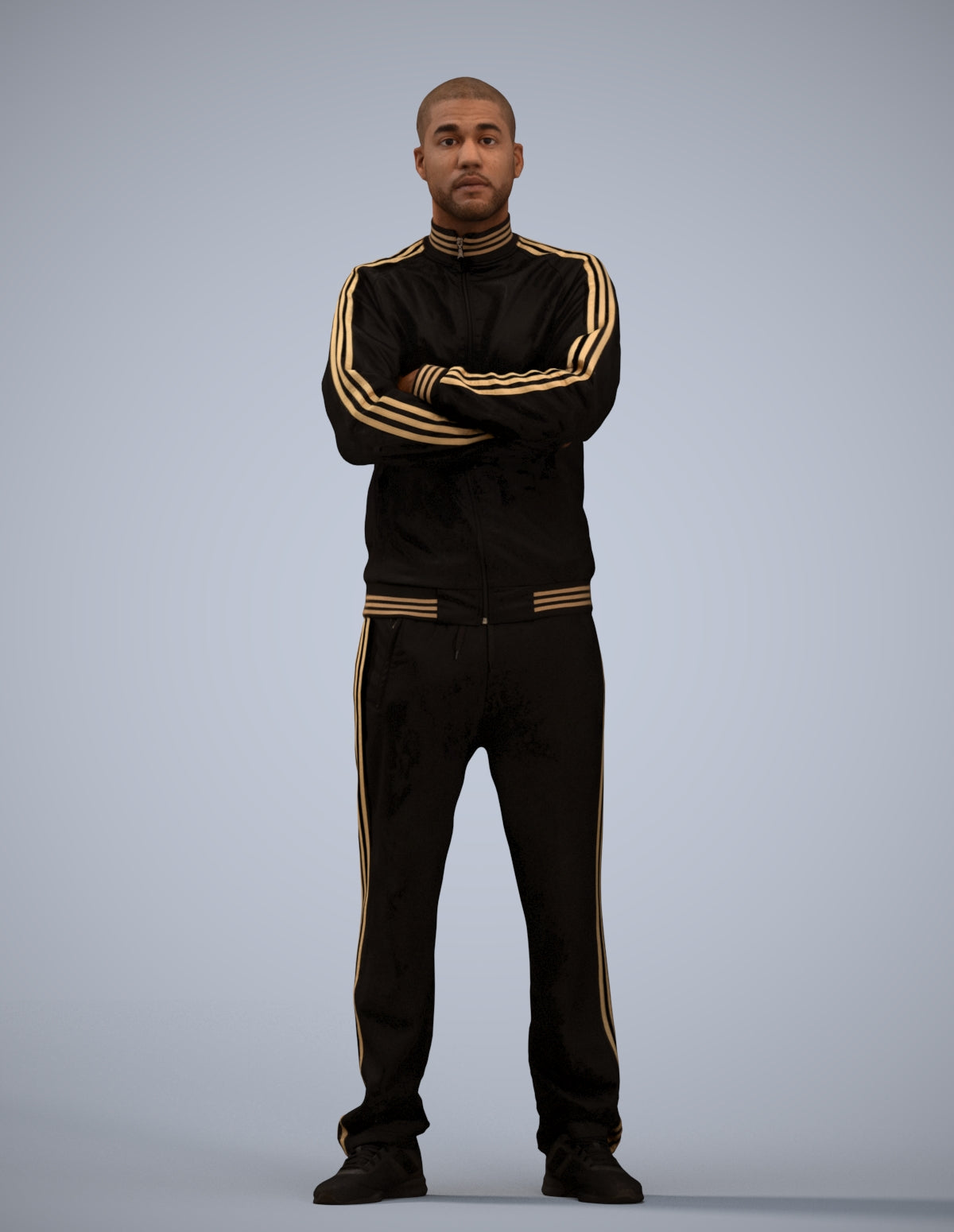 scanned 3D man standing, photogrammetry people for Enscape and V-Ray