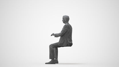 3D scanned man business, photorealistic archviz people for Enscape and SketchUp, square thumbnail