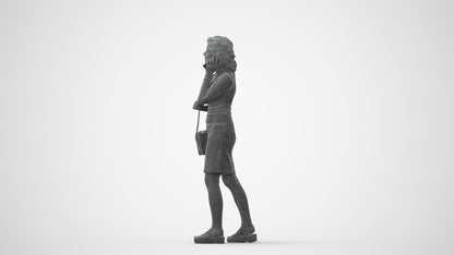 realistic 3D human woman business walking, archviz people FBX OBJ for Blender, square thumbnail