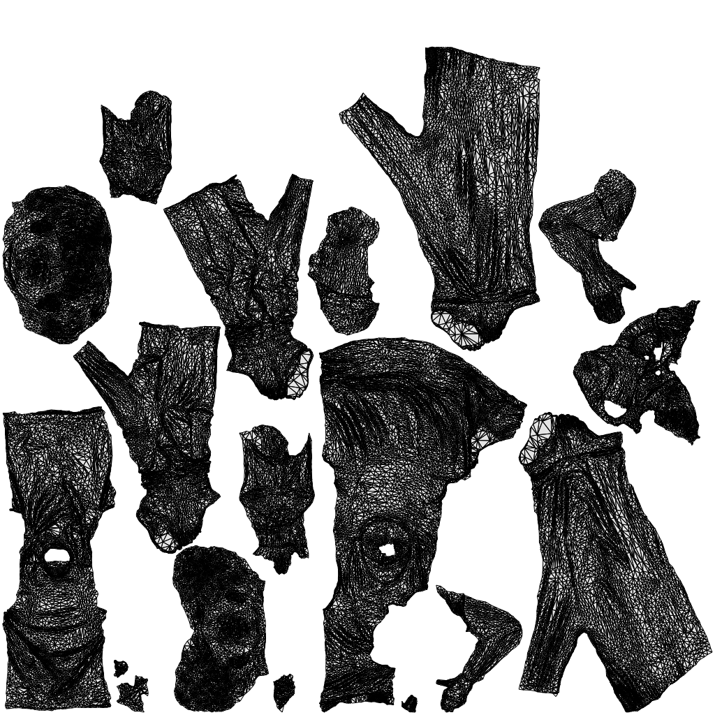 photogrammetry 3D girl mix, realistic human model archviz FBX, wireframe top-down view