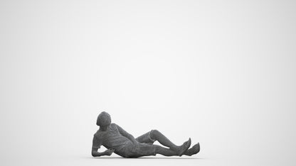3D human model boy casual kids, photogrammetry scanned person for archviz, three-quarter front view render