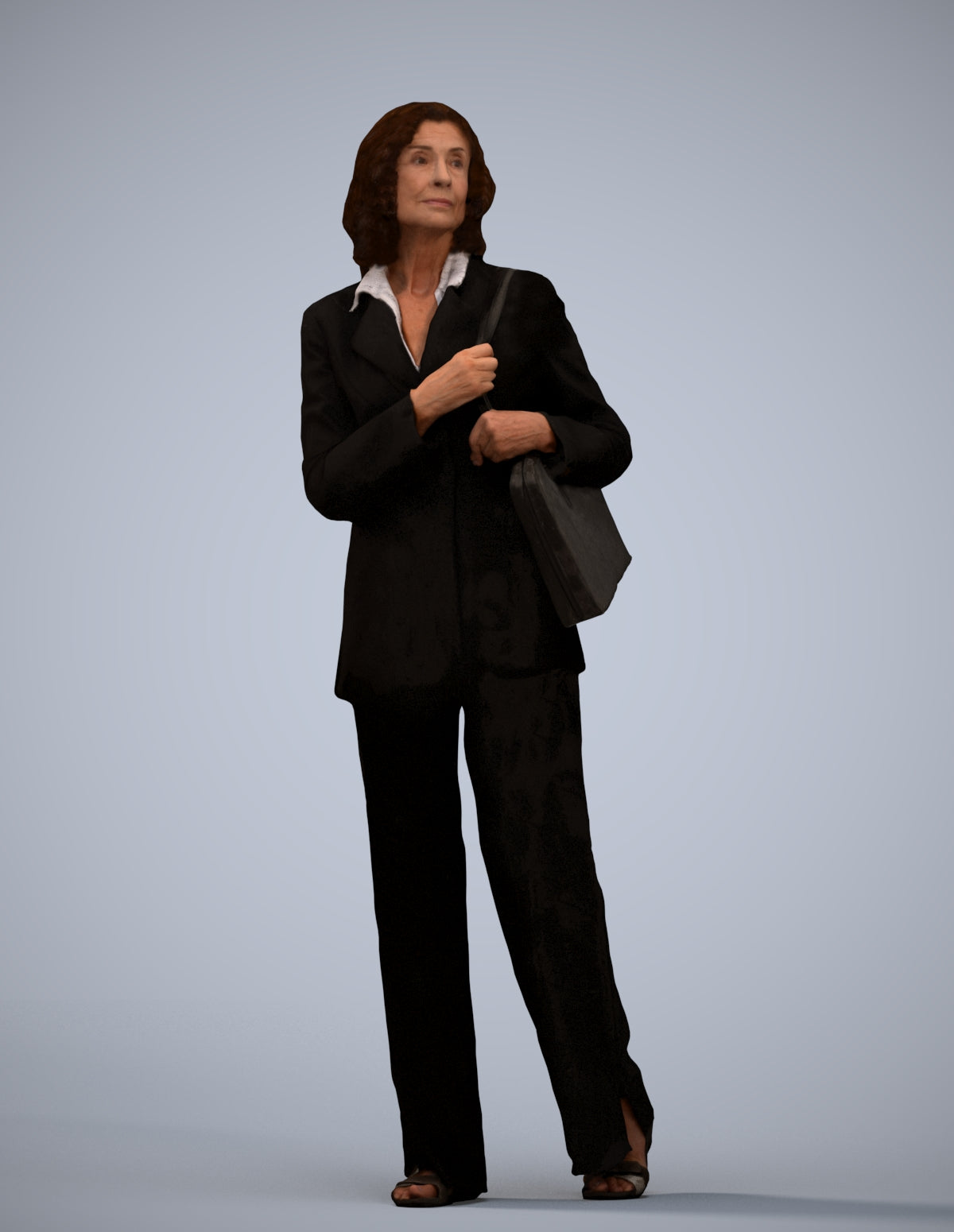realistic 3D people senior woman business, render-ready for V-Ray and Corona, FBX OBJ